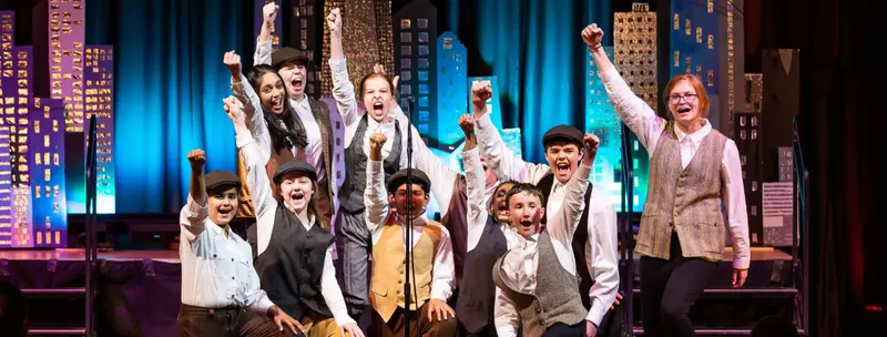Youth theater students in a Spotlight class