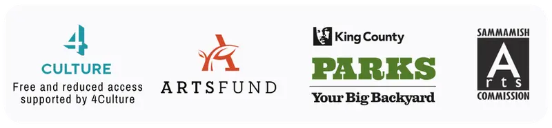 Our sponsors: 4Culture, ArtsFund, King County Parks, and Sammamish Arts Commission